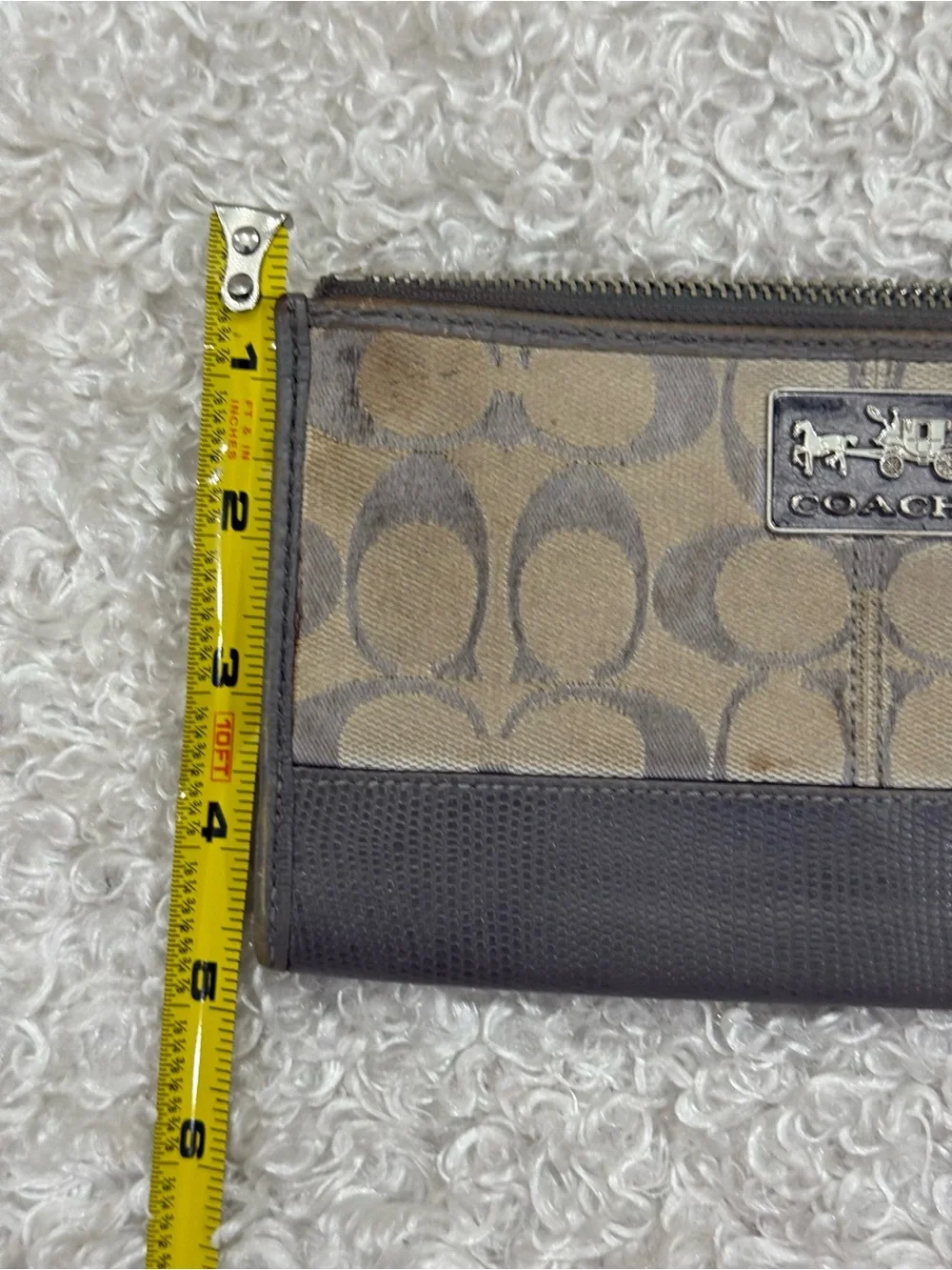 Coach Signature Canvas Wristlet Wallet